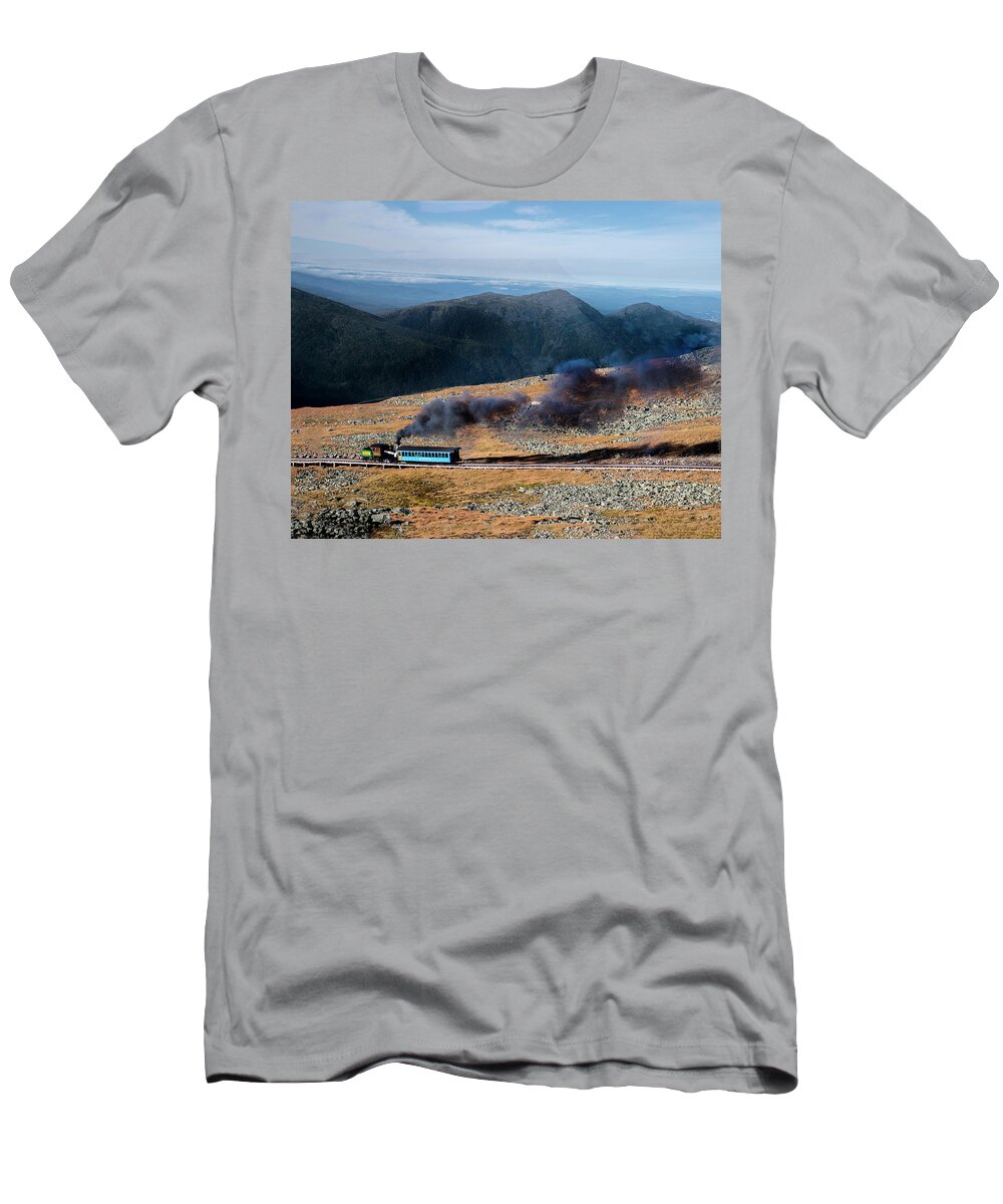 Steam Engine T-Shirt featuring the photograph Steam in the Mountains by Regina Muscarella