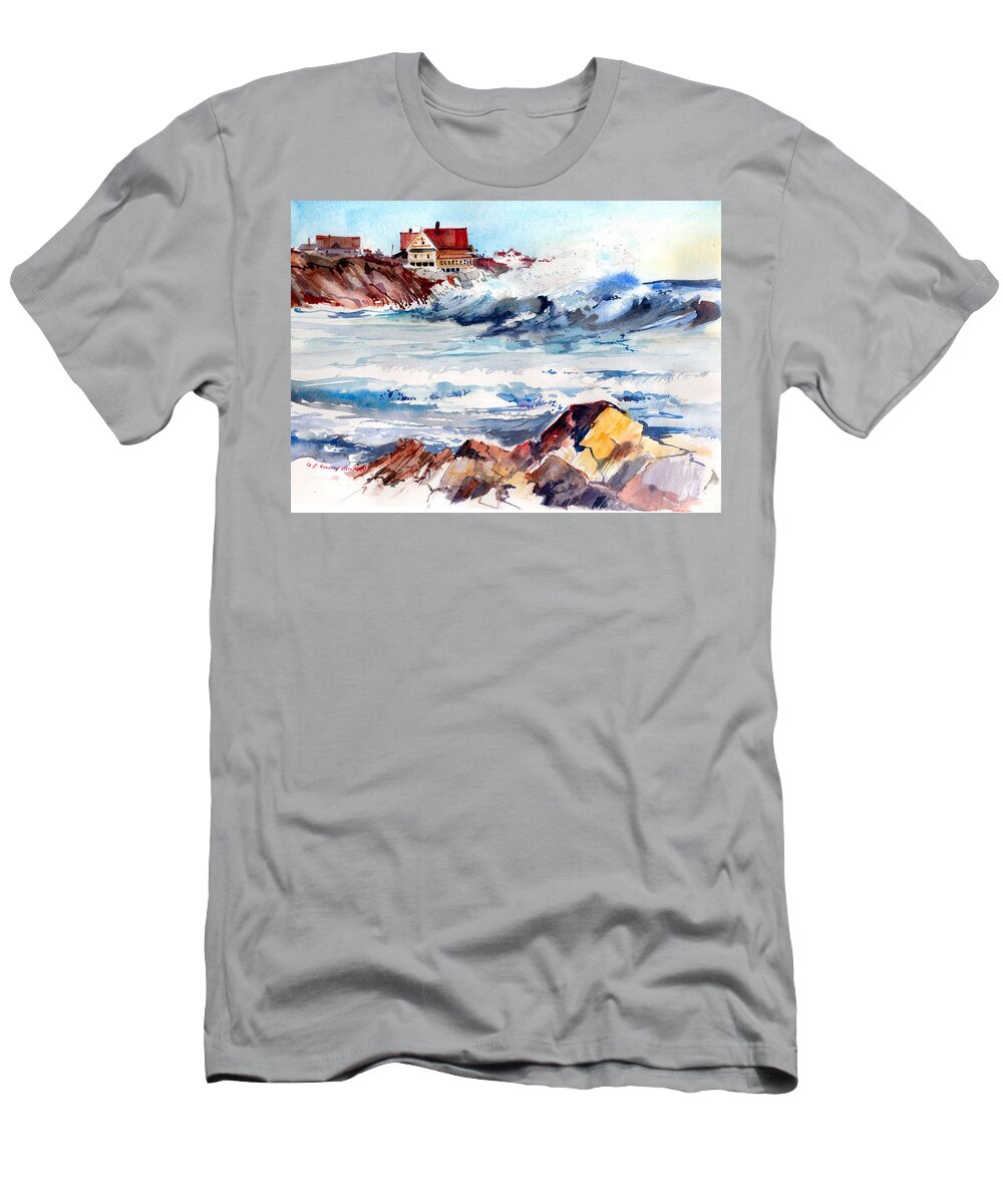Visco T-Shirt featuring the painting Storm Waves by P Anthony Visco