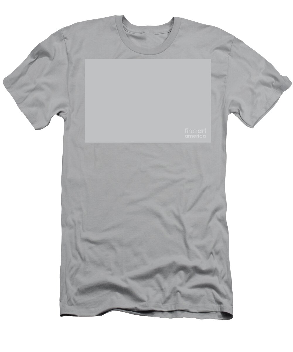Solid T-Shirt featuring the digital art Stormy Grey - Light Neutral Mid Tone Gray Solid Color by PIPA Fine Art - Simply Solid