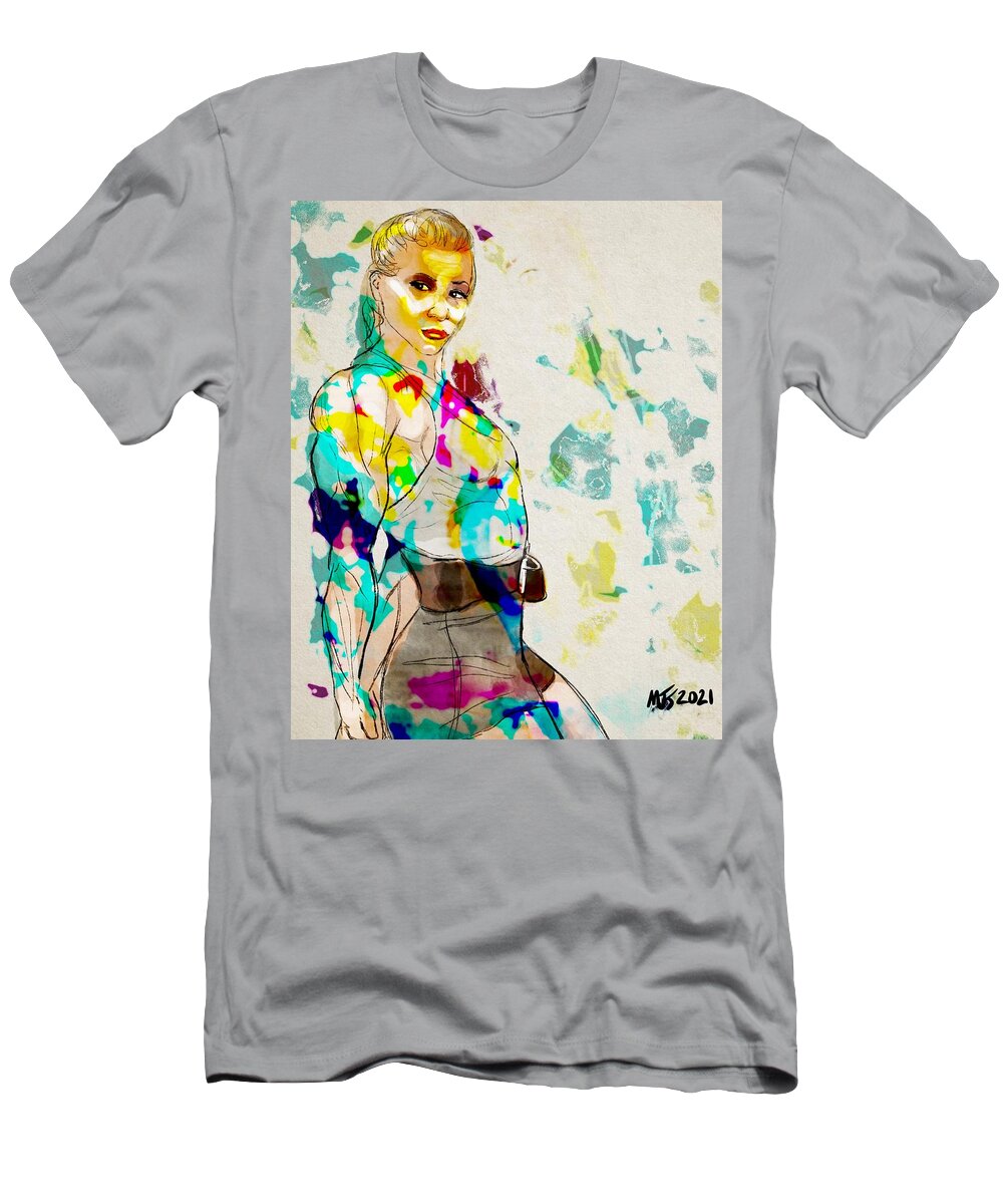 Portrait T-Shirt featuring the digital art Strong and Beautiful by Michael Kallstrom