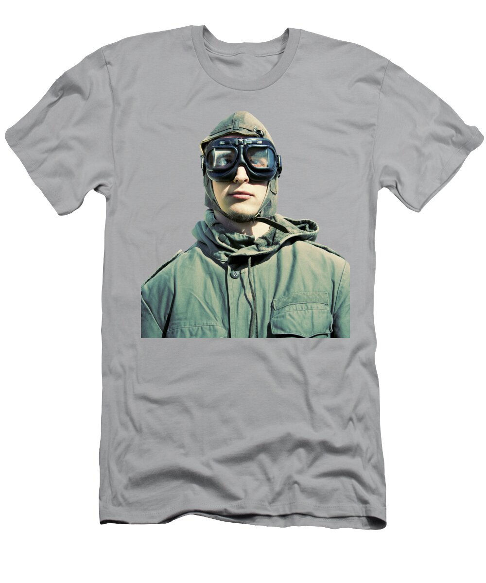 Military T-Shirt featuring the photograph Stylised Squadron Captain by Jorgo Photography
