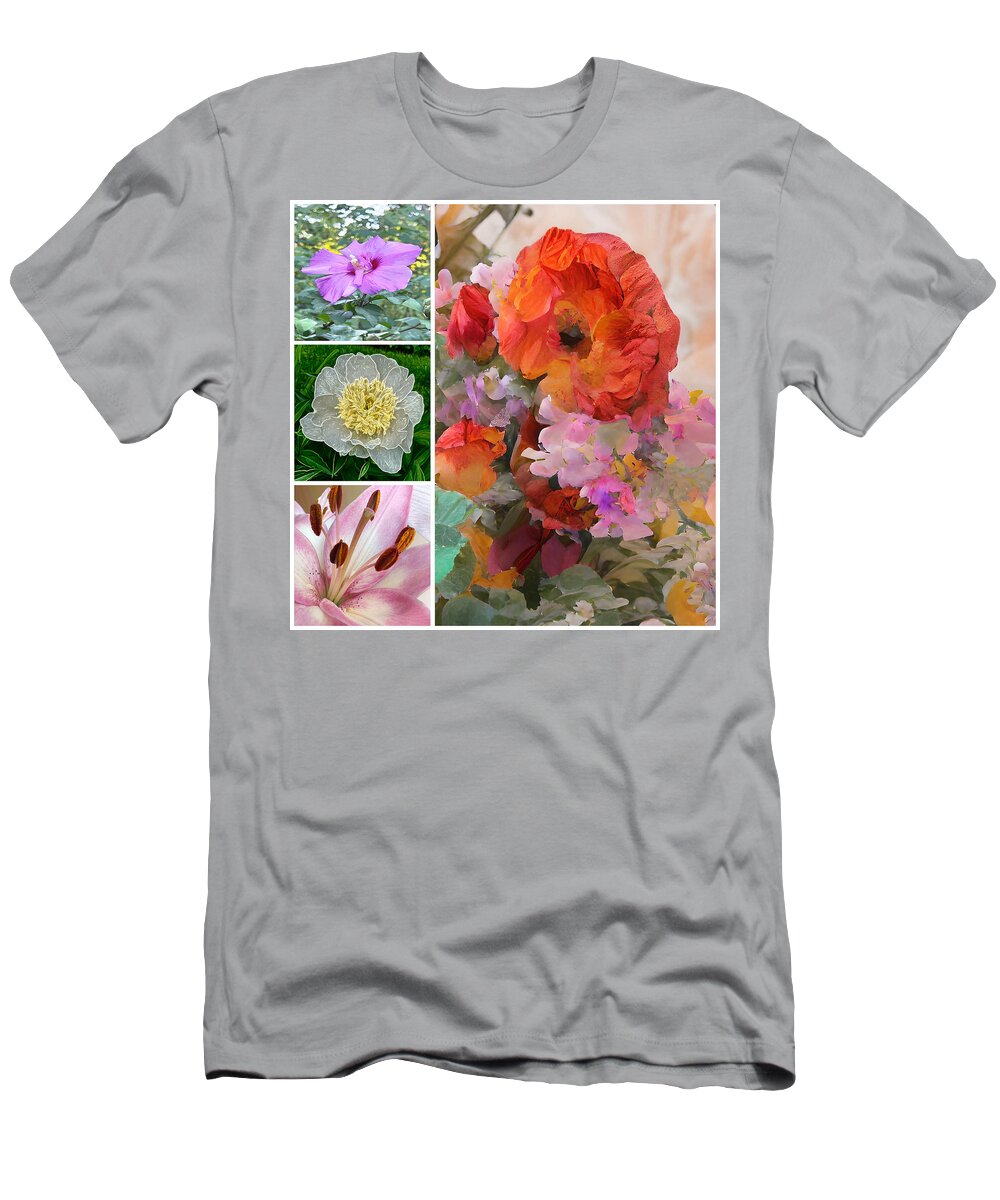 Flowers T-Shirt featuring the photograph Summer Flower Collection by Diane Lindon Coy