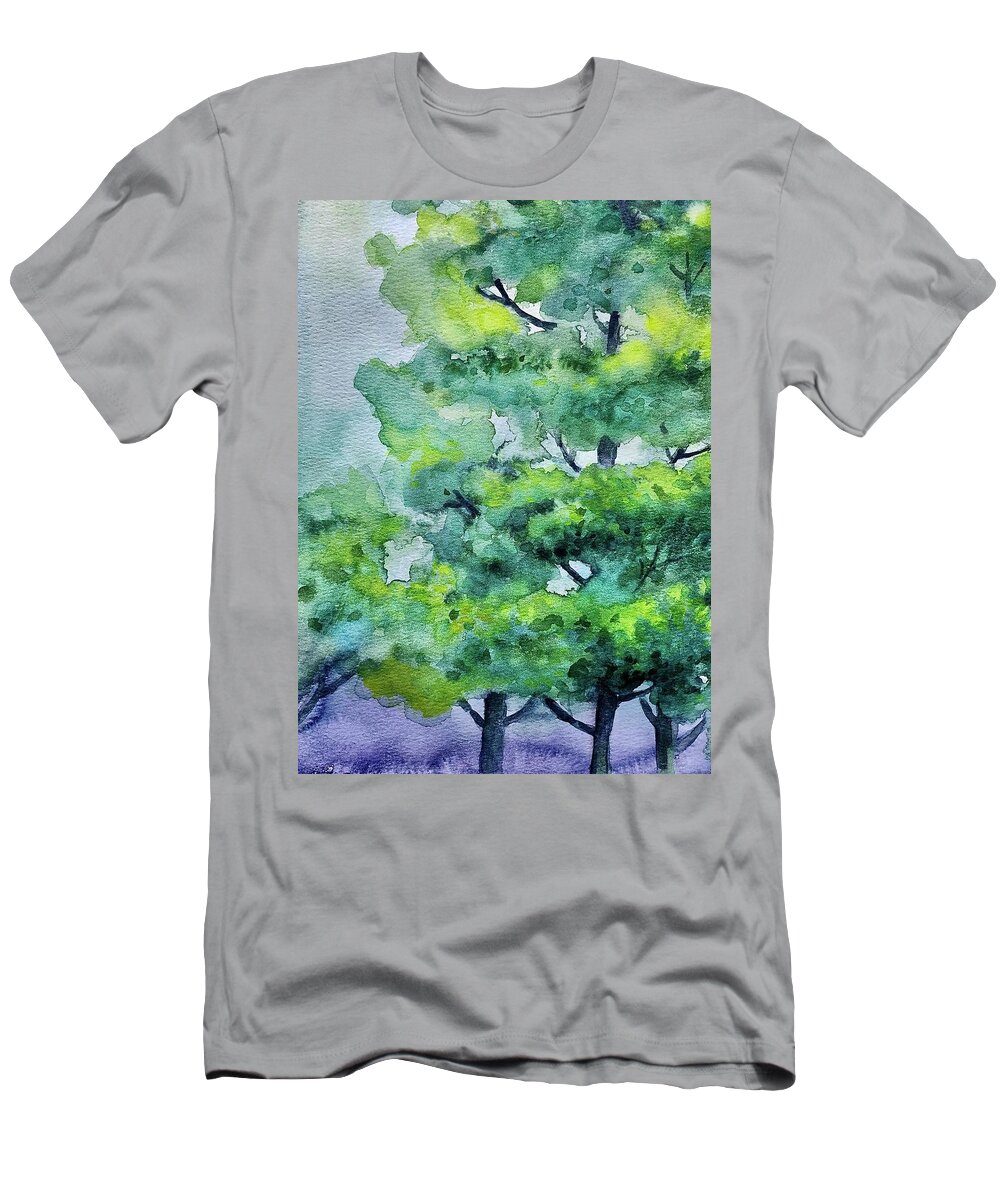  T-Shirt featuring the painting Summer by Mikyong Rodgers