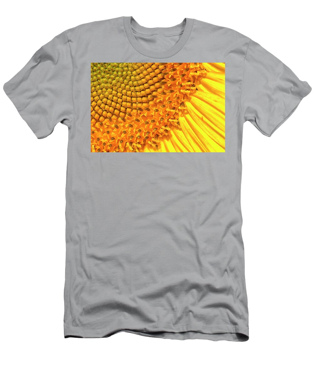 Sunflower T-Shirt featuring the photograph Sunflower - Up Close by Bill Barber
