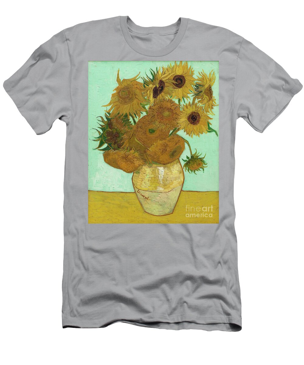 Van Gogh Sunflowers T-Shirt featuring the painting Sunflowers, 1888 by Vincent Van Gogh by Vincent Van Gogh
