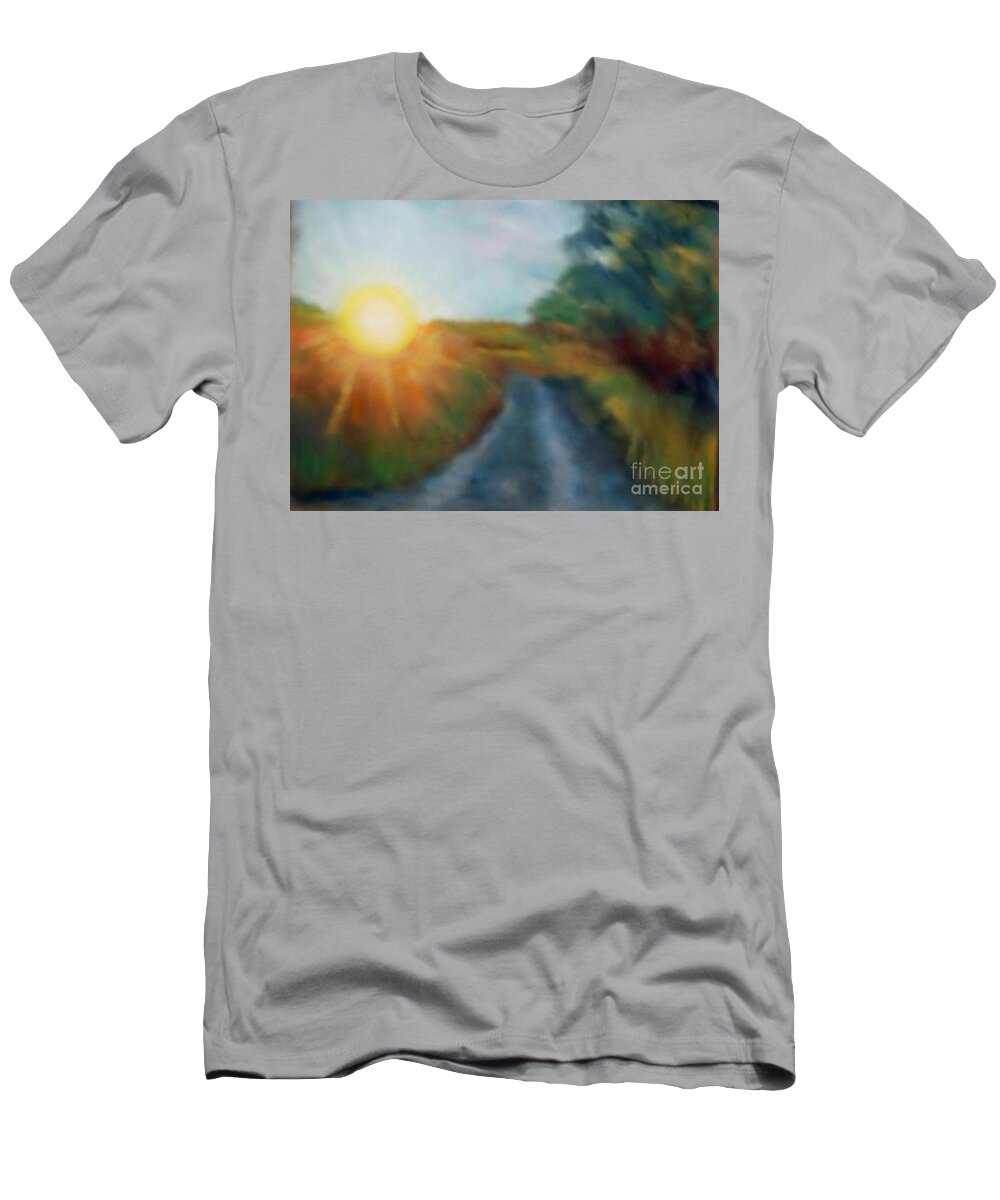  T-Shirt featuring the pastel Sunny Side by Shirley Moravec