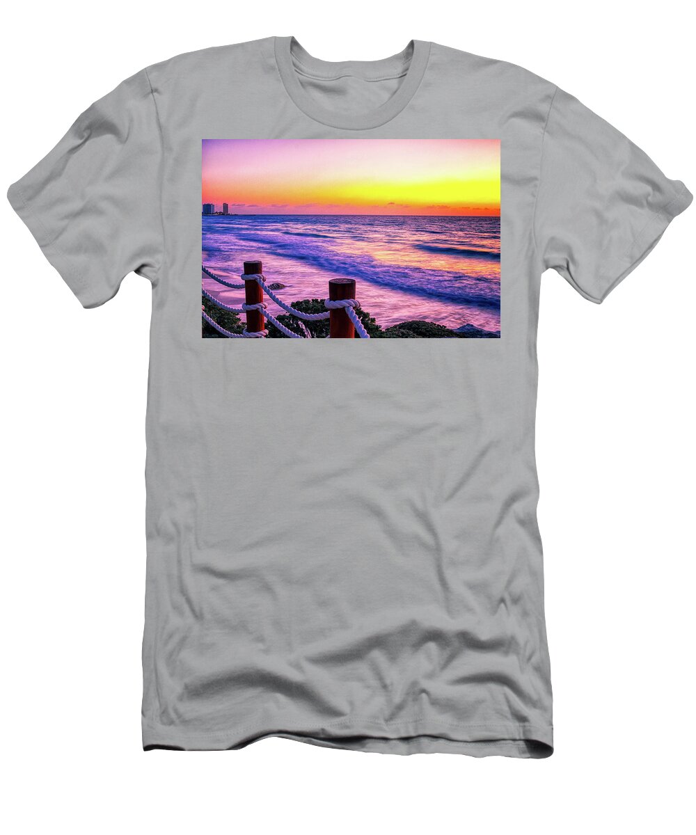 Sunrise T-Shirt featuring the photograph Sunrise in Cancun by Tatiana Travelways