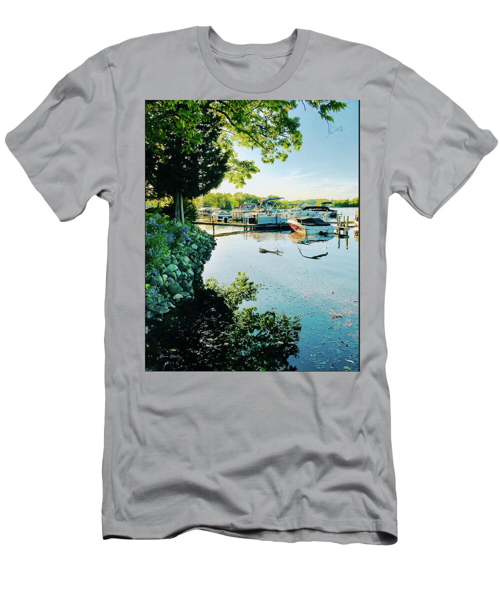 Lake Life T-Shirt featuring the photograph Sunset in Blue by Donna Martin