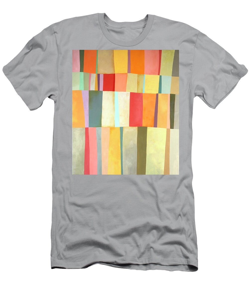 Abstract Art T-Shirt featuring the painting Sunshine Stripe by Jane Davies