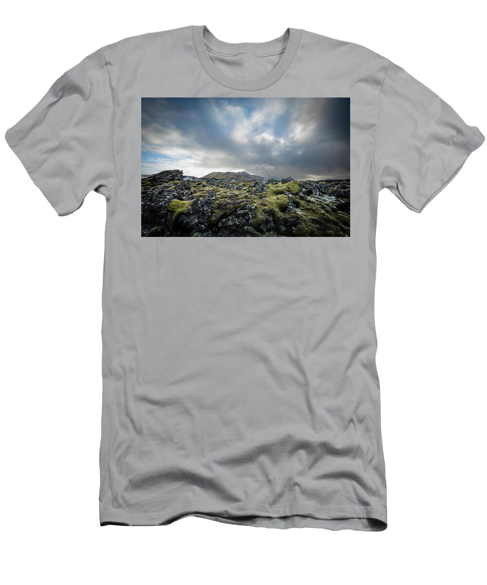 Blue T-Shirt featuring the photograph Svartsengi 1, Iceland by Nigel R Bell