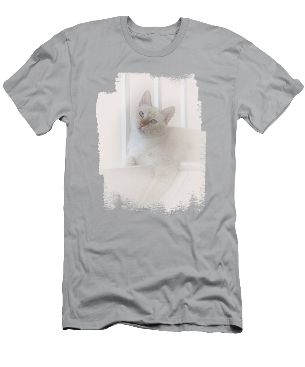 Siamese Cat T-Shirt featuring the digital art Sweet Flame Point Siamese by Elisabeth Lucas