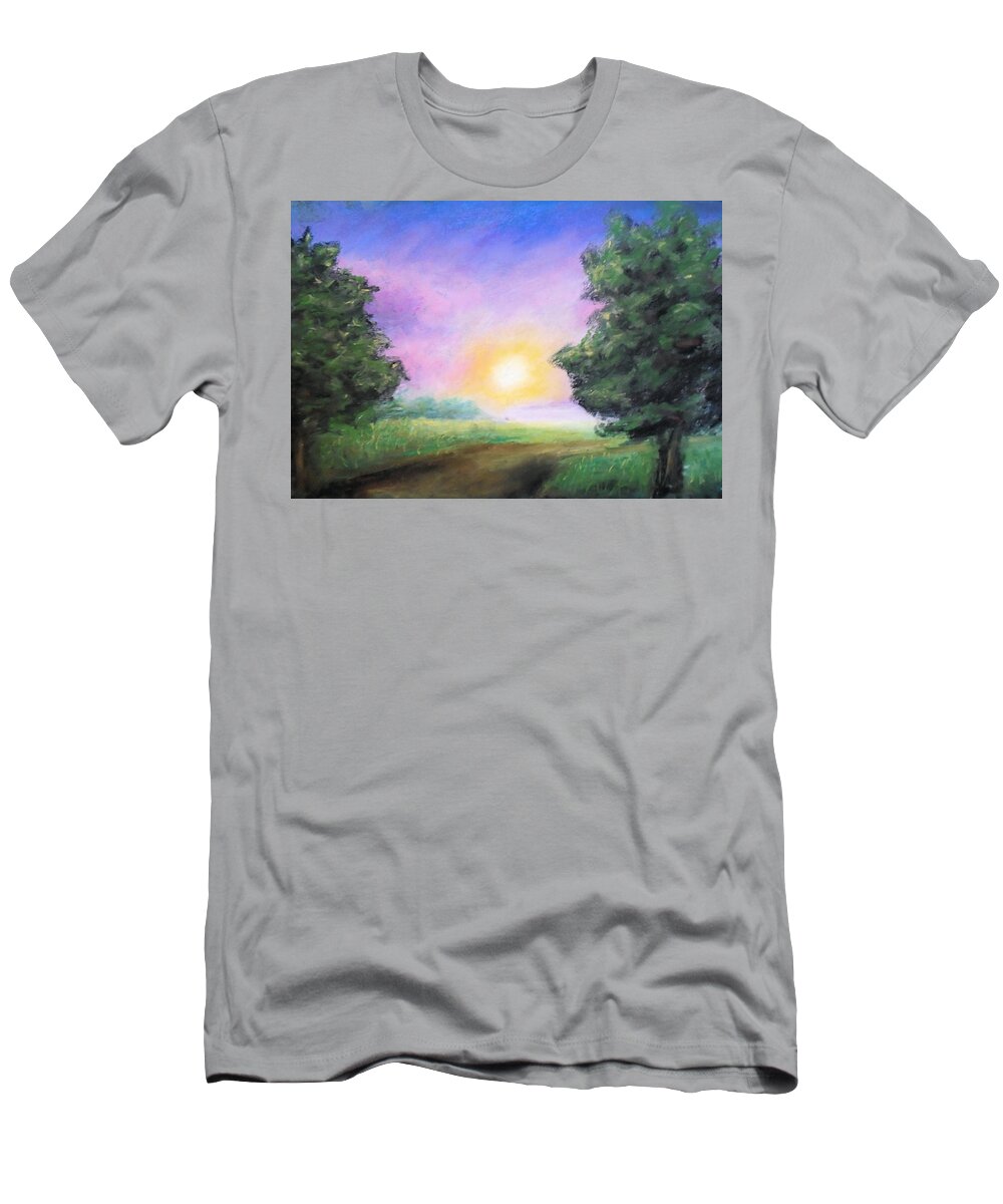 Summer T-Shirt featuring the painting Sweet Summer Haze by Jen Shearer