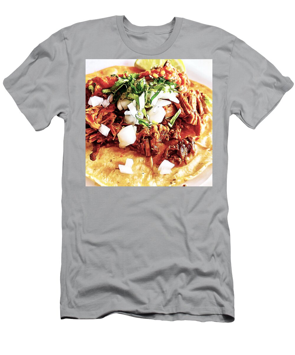 Taco T-Shirt featuring the digital art Taco Al Pastor by William Scott Koenig