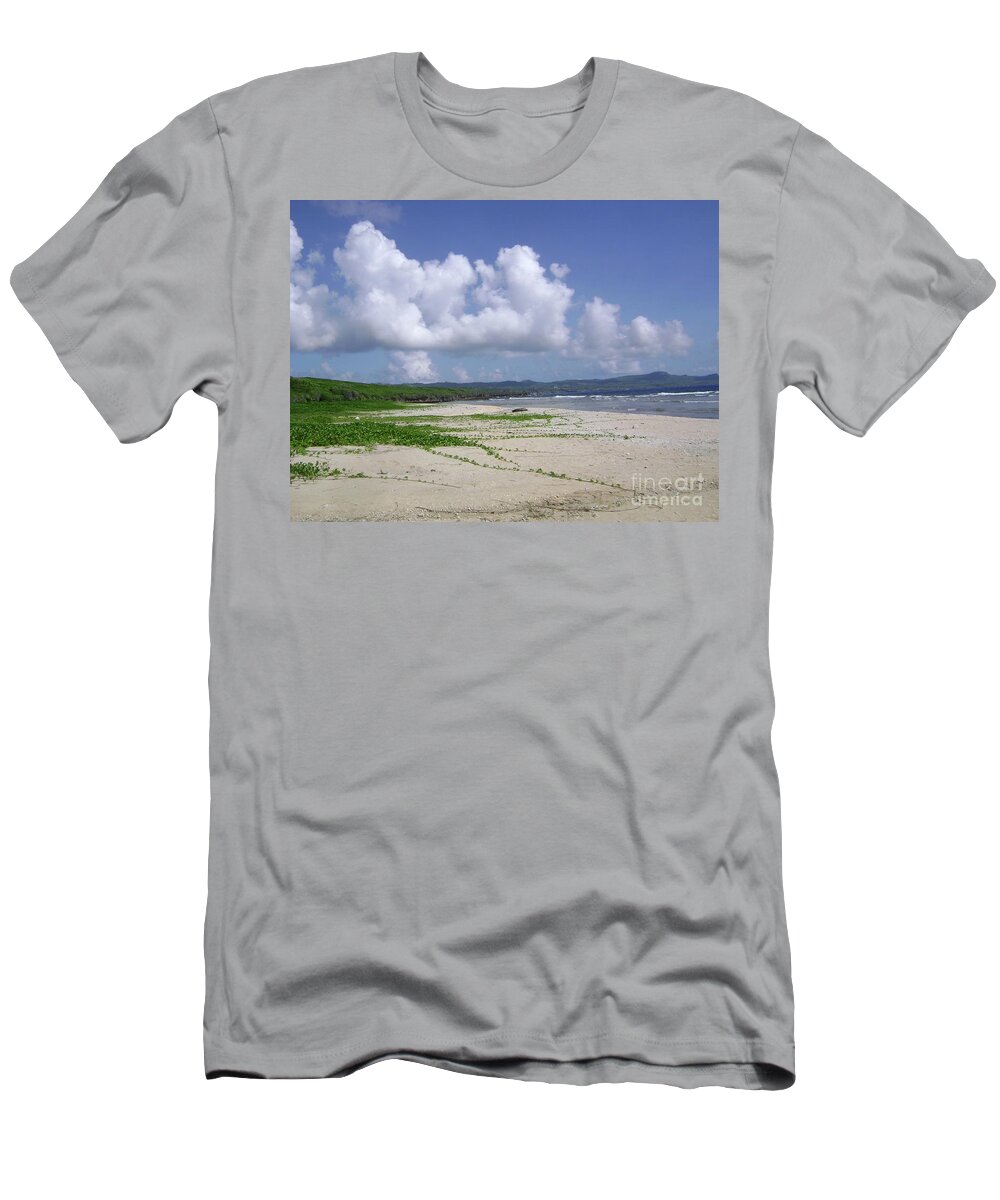Beach T-Shirt featuring the photograph Tank Beach, Saipan by On da Raks