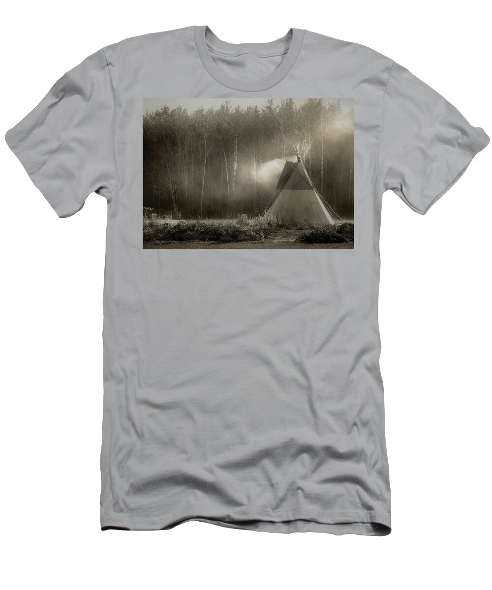 Teepee T-Shirt featuring the photograph Teepee in the Light by Nancy Griswold