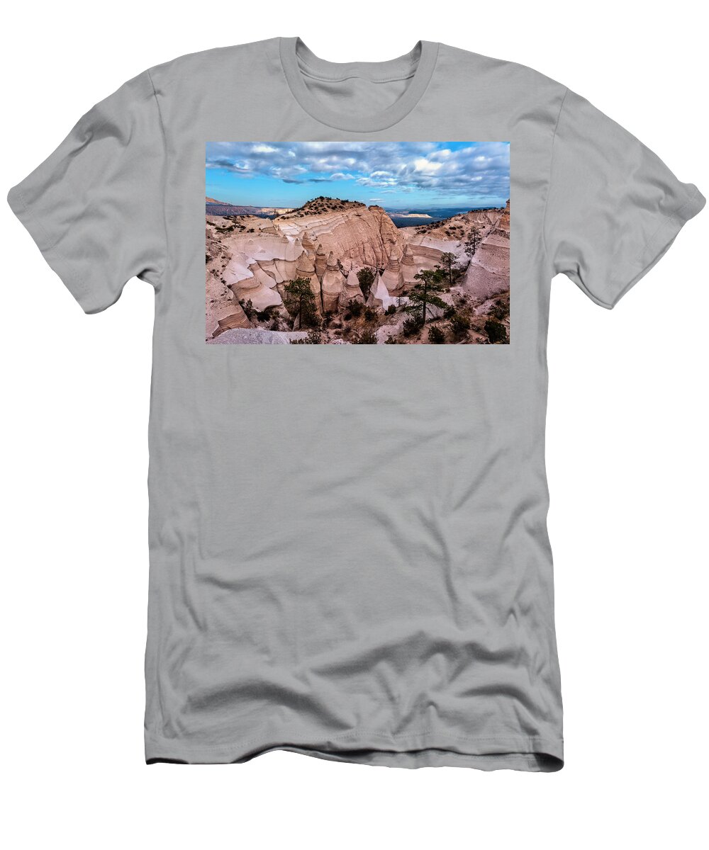 New Mexico T-Shirt featuring the photograph Tent Rocks in Trees by Dan McGeorge