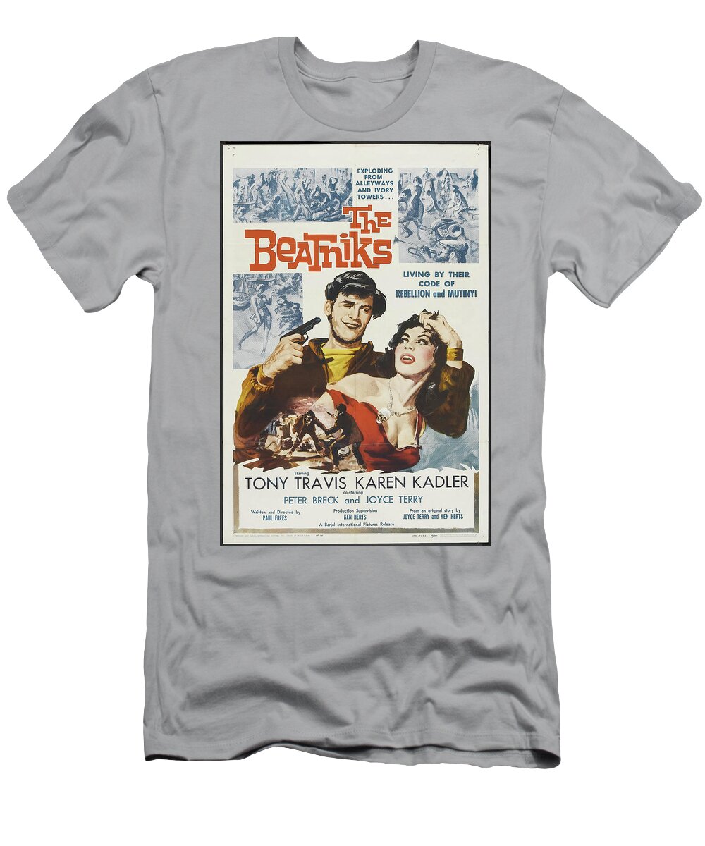 Beatniks T-Shirt featuring the mixed media ''The Beatniks'' - 1960 by Movie World Posters