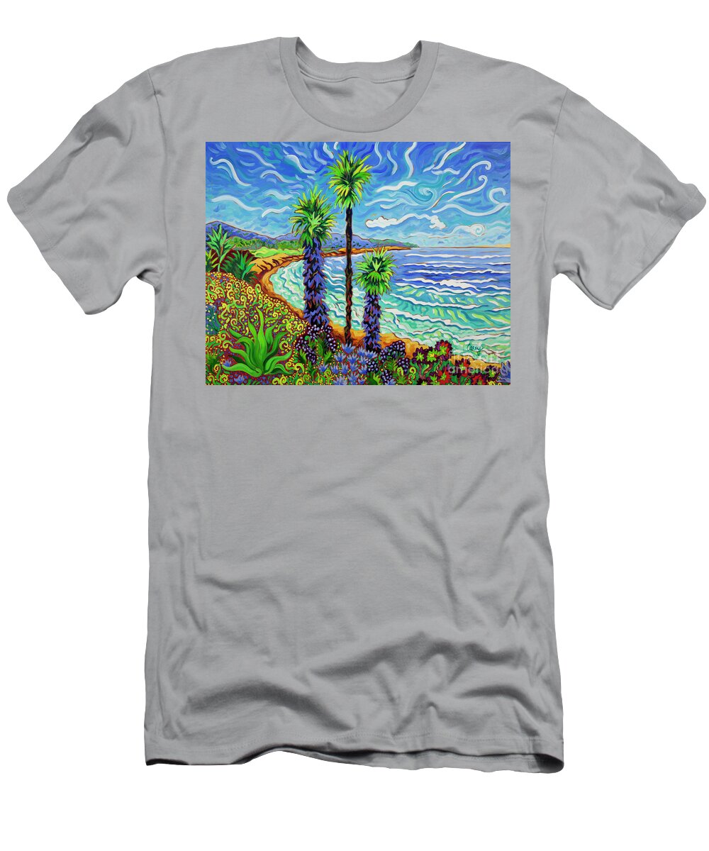 Ocean T-Shirt featuring the painting The Big Swim by Cathy Carey