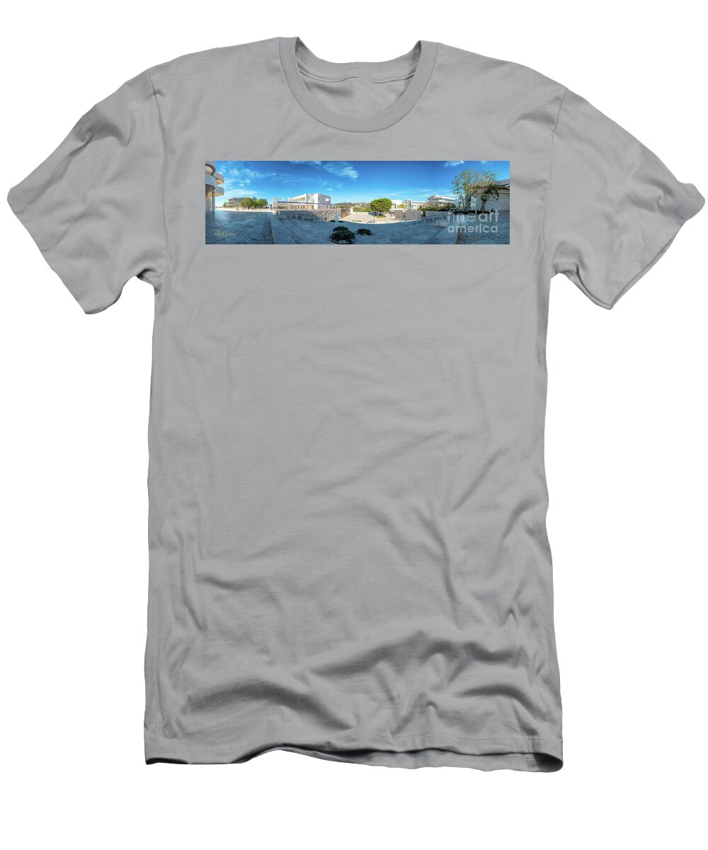 Brentwood T-Shirt featuring the photograph The Getty Center in Los Angeles by David Levin