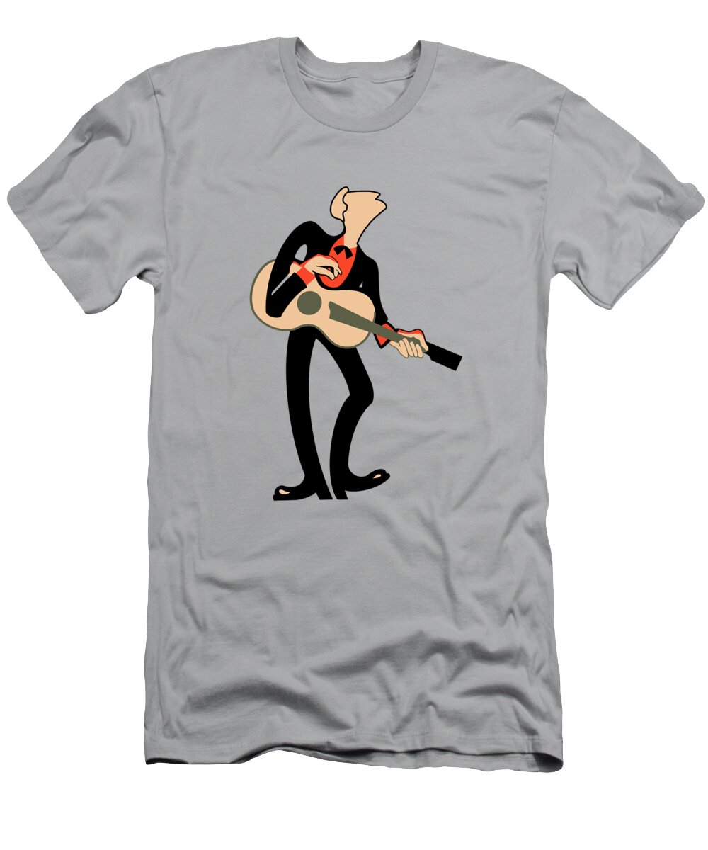 Guitar T-Shirt featuring the photograph The Guitarist by Mark Rogan