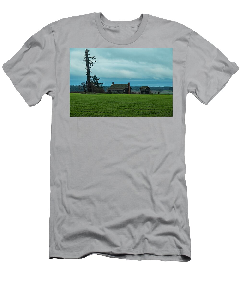 Ebeys Praire T-Shirt featuring the photograph Ebey's Landing, A Storied History, Whidbey Is, Washington by Leslie Struxness
