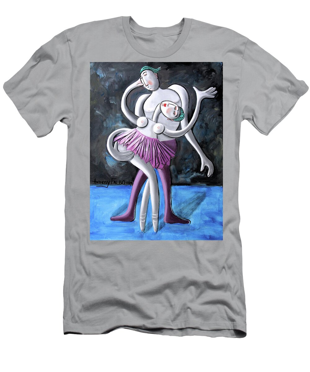 Dance T-Shirt featuring the painting The Last Dance My First Love by Anthony Falbo