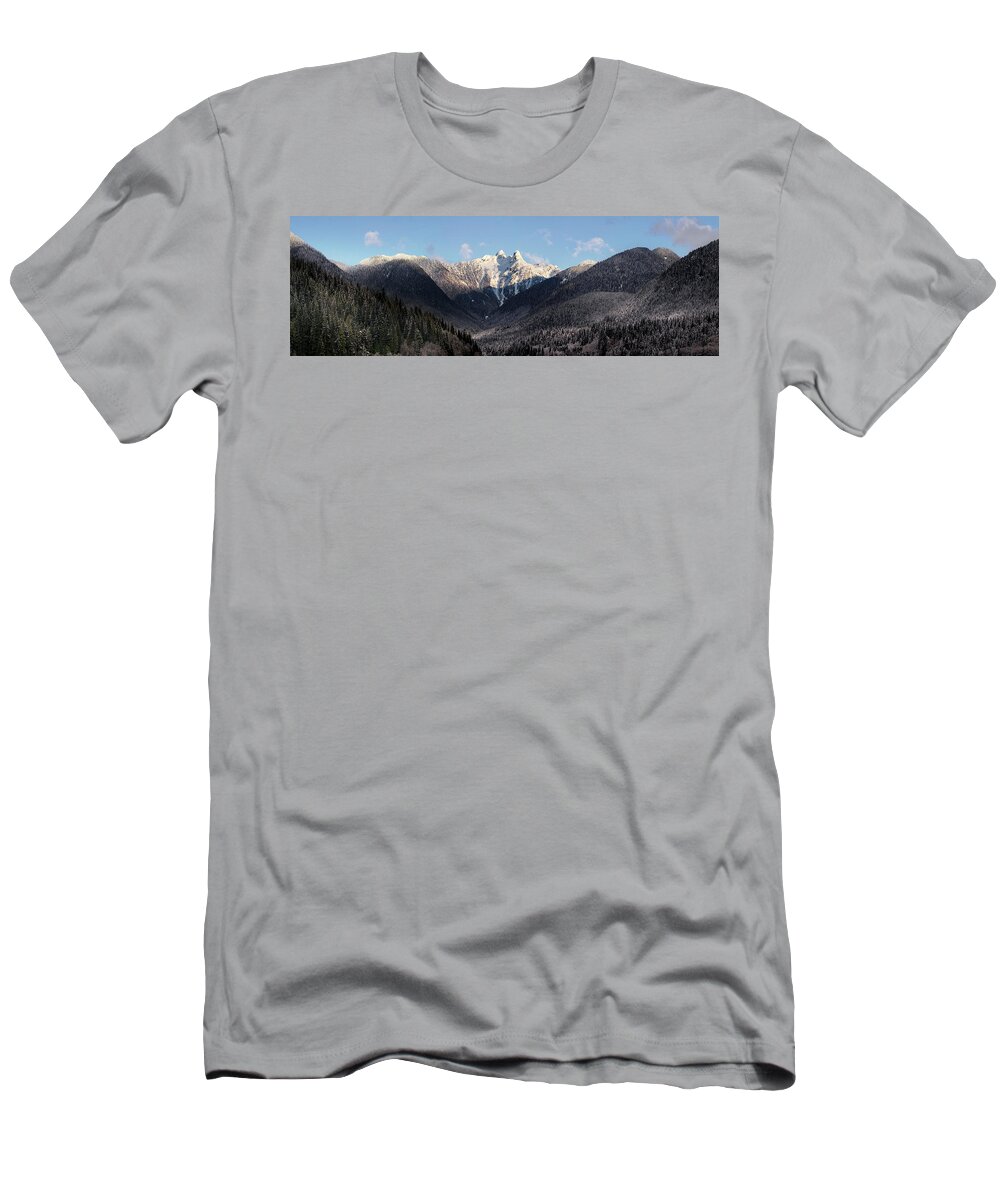617 T-Shirt featuring the photograph The Lions british columbia canada by Sonny Ryse