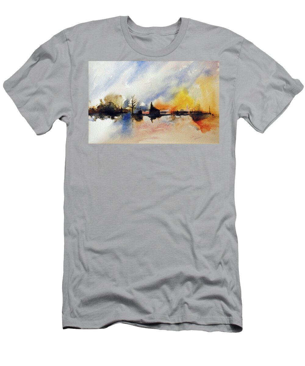 Lovers T-Shirt featuring the painting The Lovers by John Glass