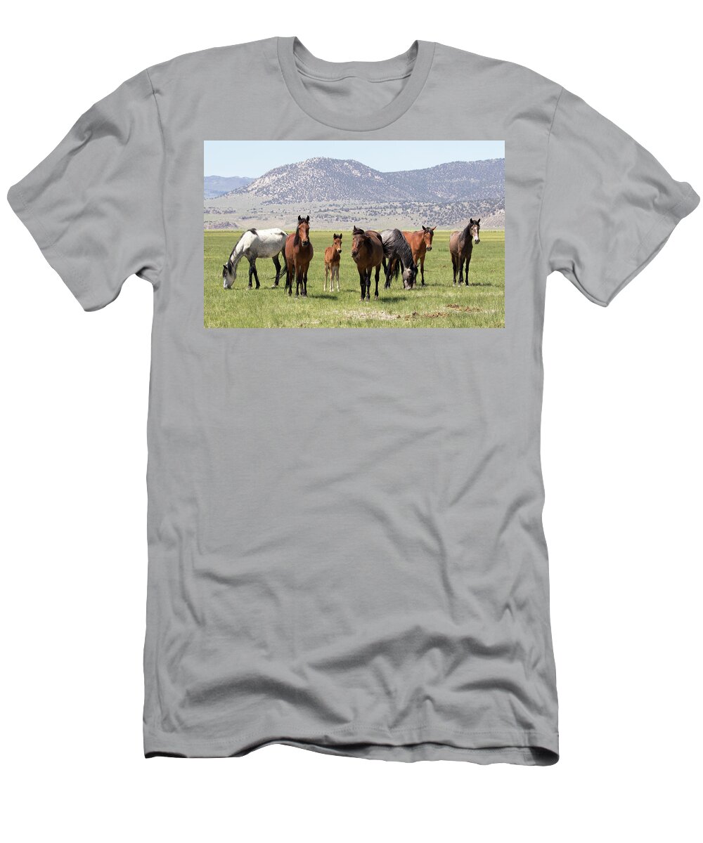 Eastern Sierra T-Shirt featuring the photograph The Magnificent Seven by Cheryl Strahl
