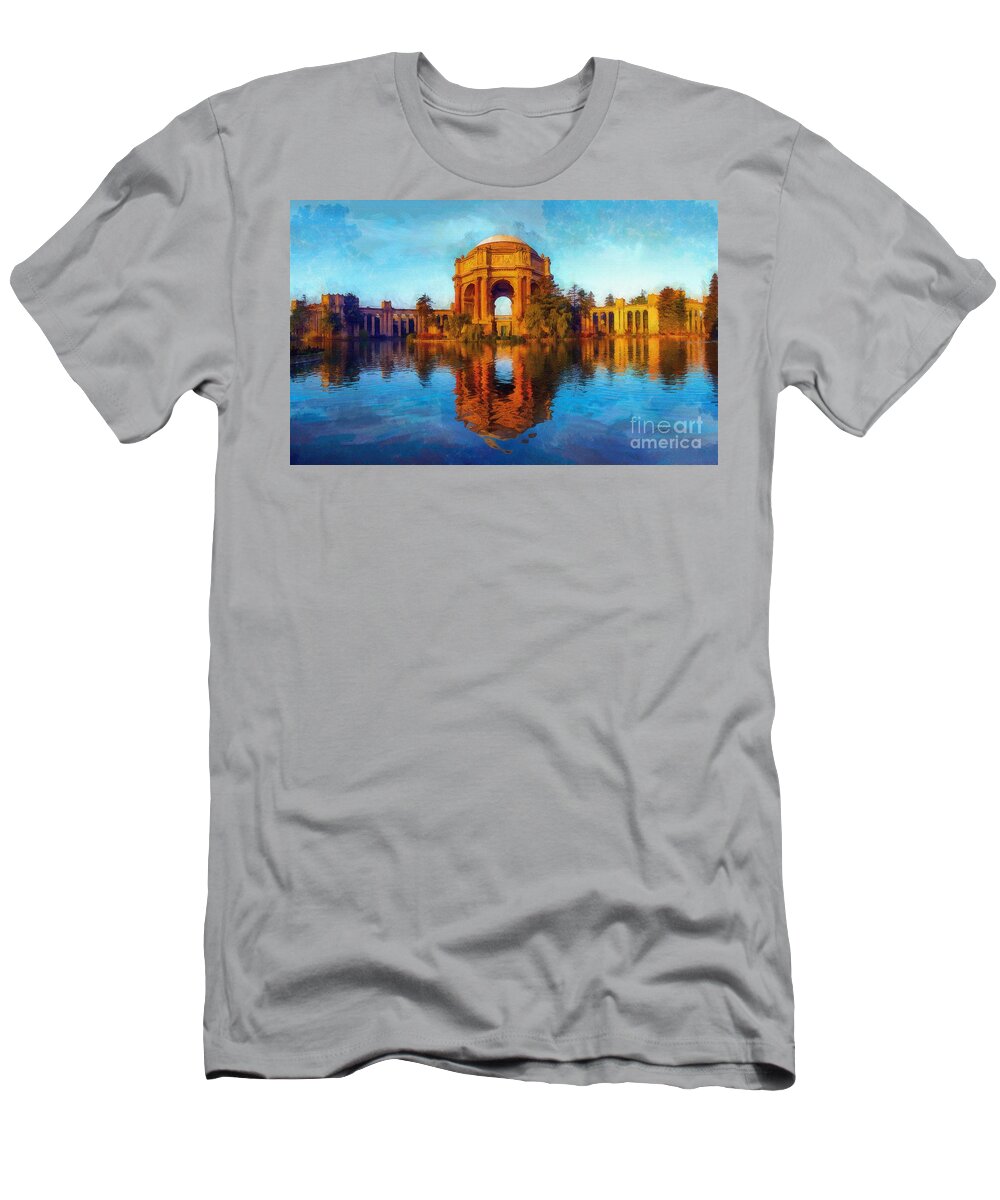 The Palace Of Fine Arts T-Shirt featuring the digital art The Palace of Fine Arts, SF by Jerzy Czyz