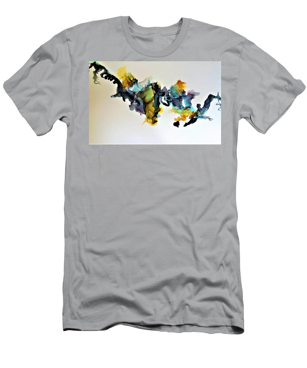 Flow T-Shirt featuring the painting The Runaway by Angela Marinari