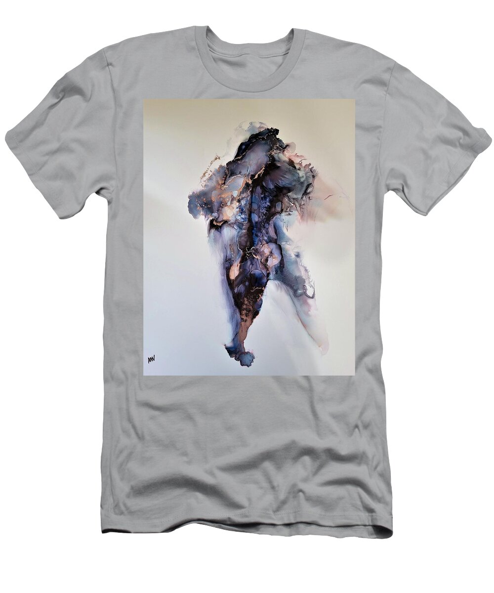 Human T-Shirt featuring the painting The Struggle Within by Angela Marinari