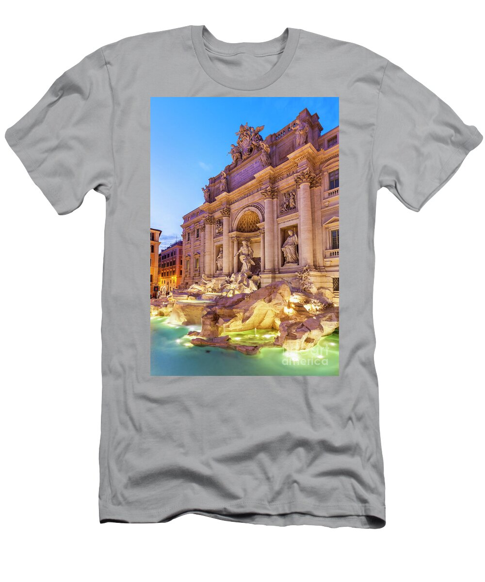 Italy Rome T-Shirt featuring the photograph The Trevi fountain, Rome by Neale And Judith Clark
