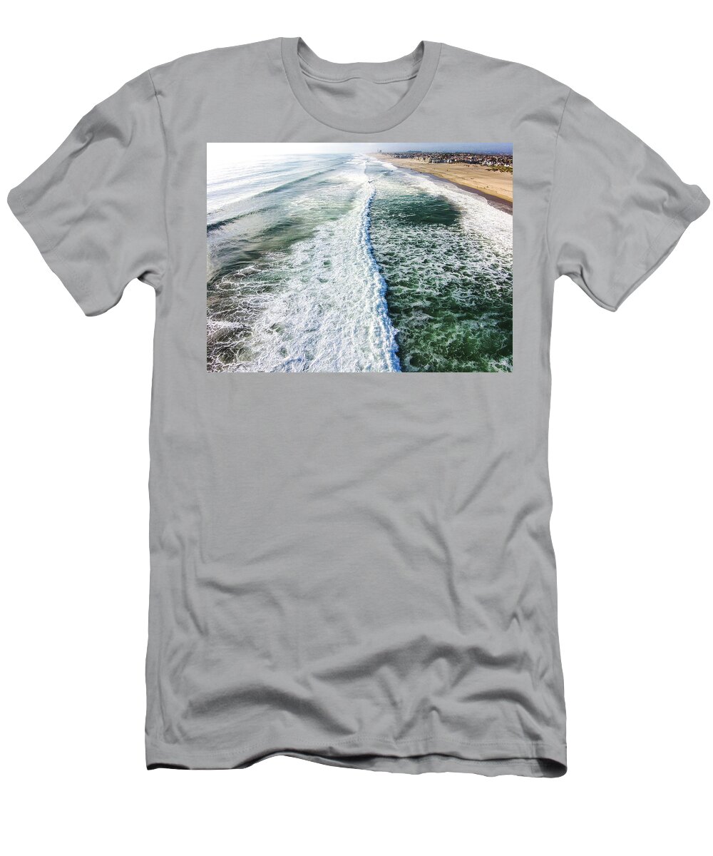 Ocean T-Shirt featuring the photograph The Waves of the World by Marcus Jones