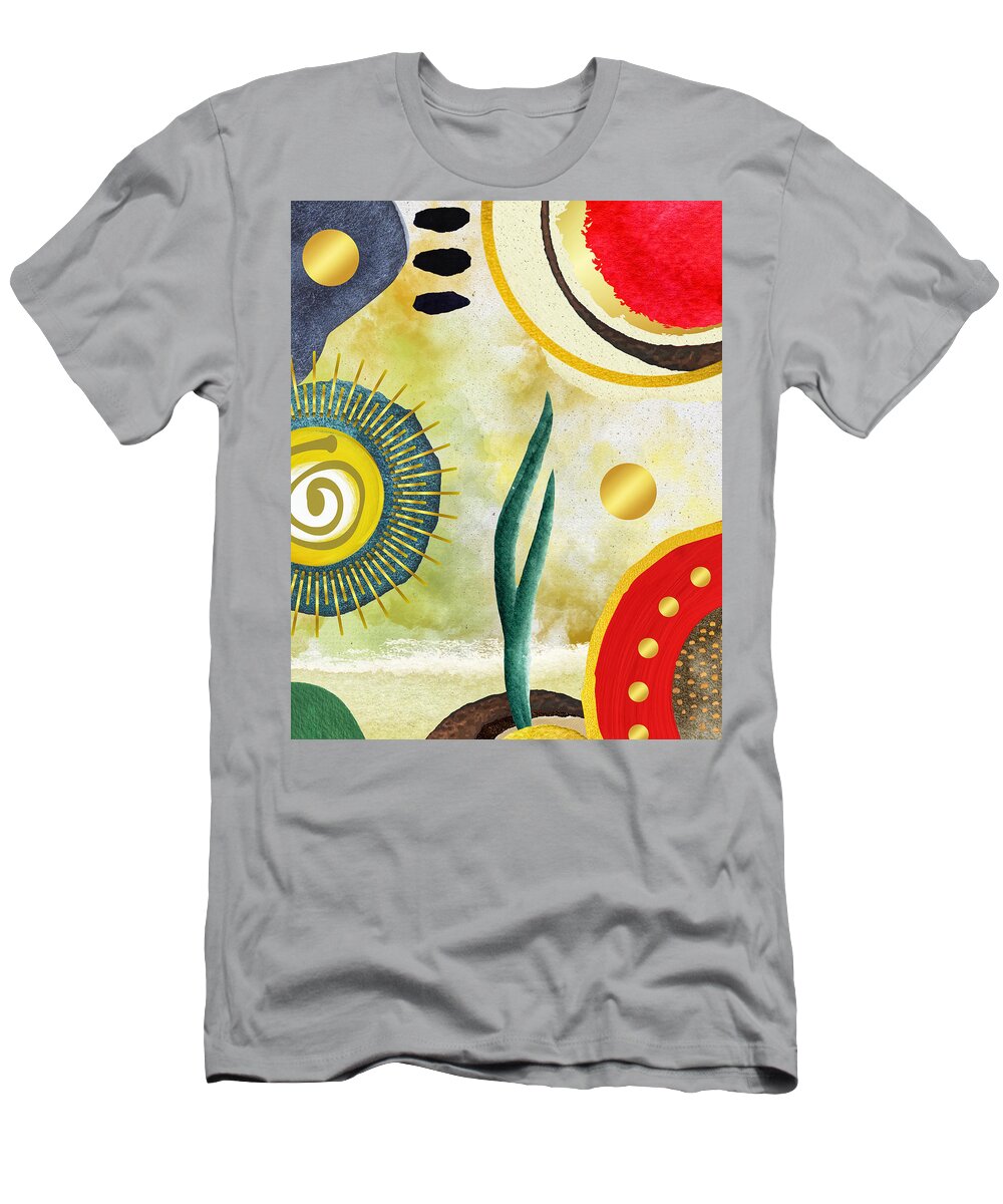 Contemporary Art T-Shirt featuring the mixed media There is Life by Canessa Thomas
