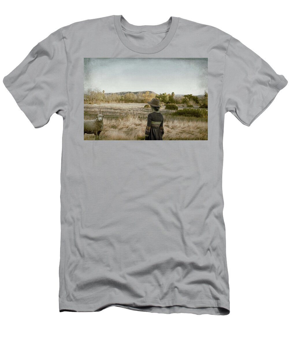 Sheep T-Shirt featuring the photograph This Beautiful Life by Alison Frank
