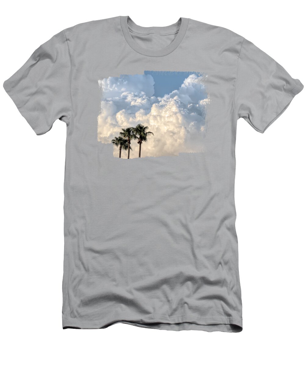 Monsoon T-Shirt featuring the photograph Three Monsoon Palms by Elisabeth Lucas