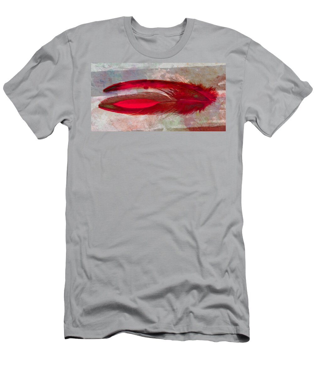 Feathers T-Shirt featuring the photograph Tickle Me Red by Rene Crystal