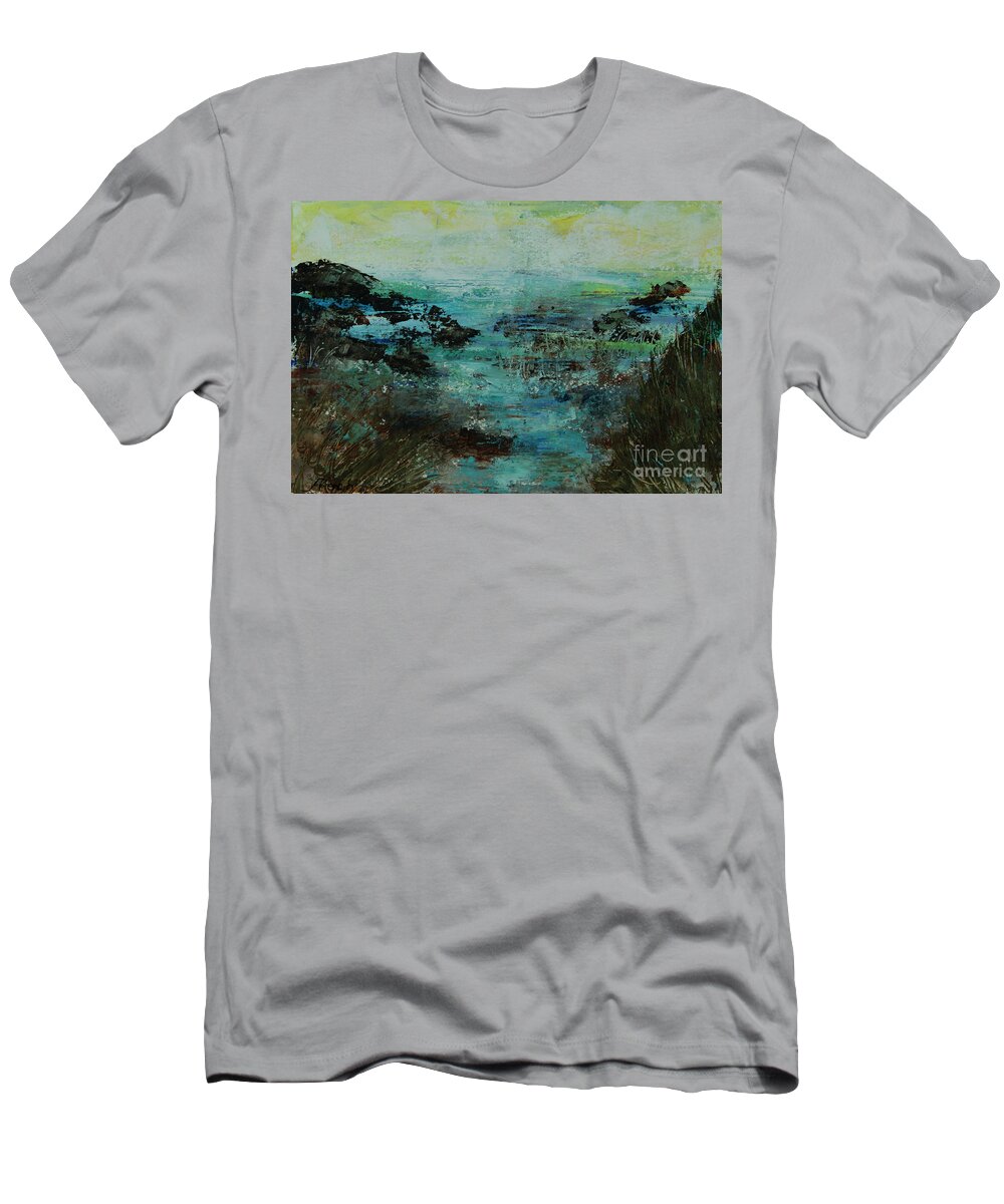  T-Shirt featuring the painting Tidal Area by Jeanette French