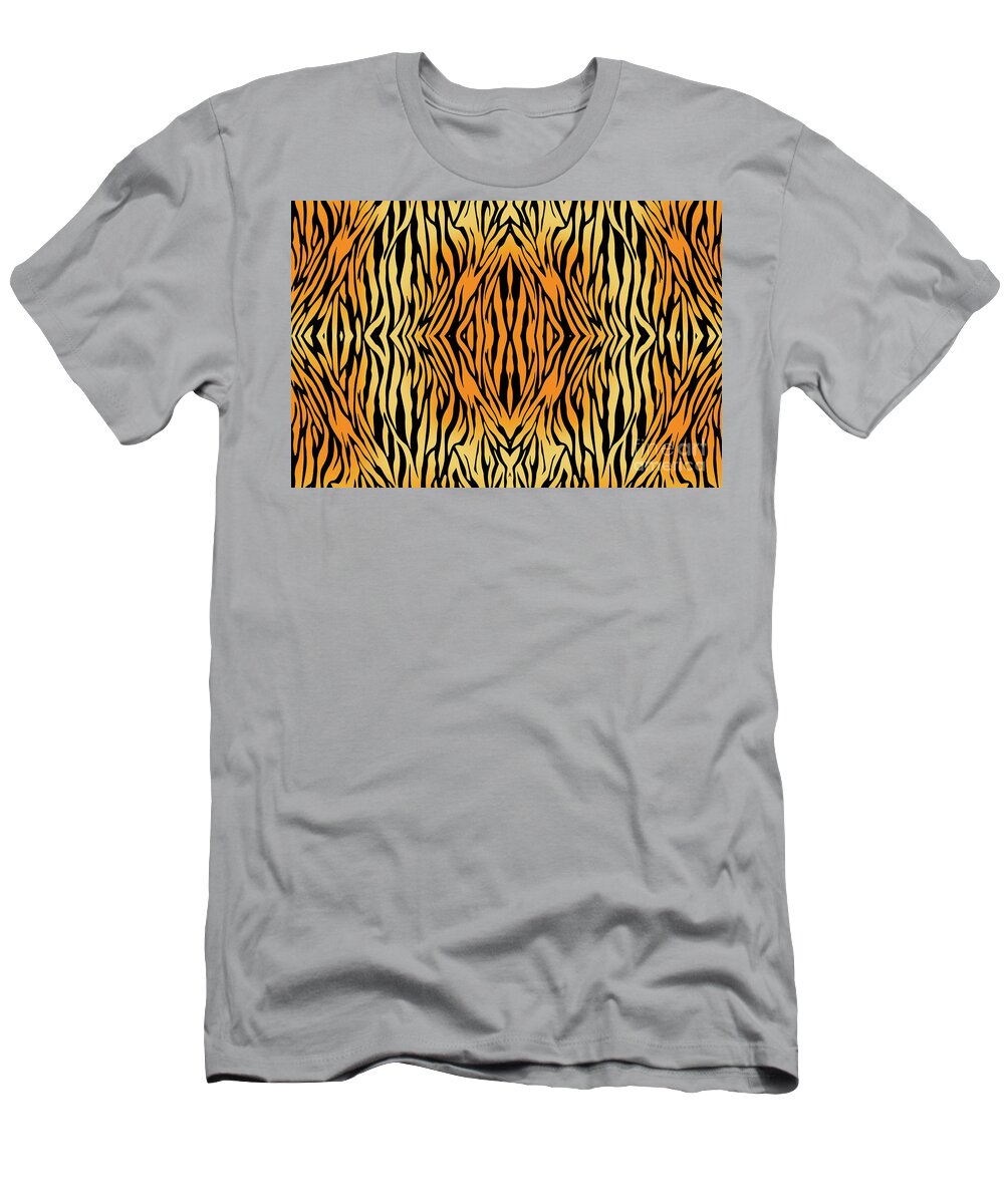 Tiger Stripes Pattern - Tiger's Fur Digital Design T-Shirt by PIPA Fine Art  - Simply Solid - Pixels