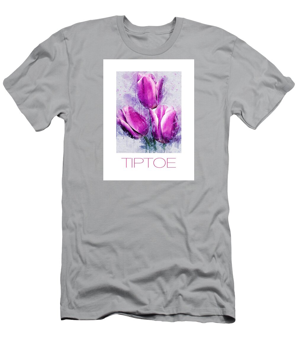 Tiptoe T-Shirt featuring the digital art Tiptoe by Gail Marten