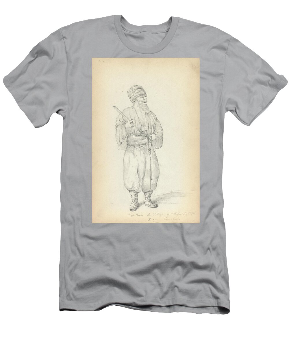 Tokat İli (ottoman Turkey) Henry John Van Lennep Sketchbook 1859-1860 By Van-lennep T-Shirt featuring the painting Tokatenry John Van Lennep by Artistic Rifki
