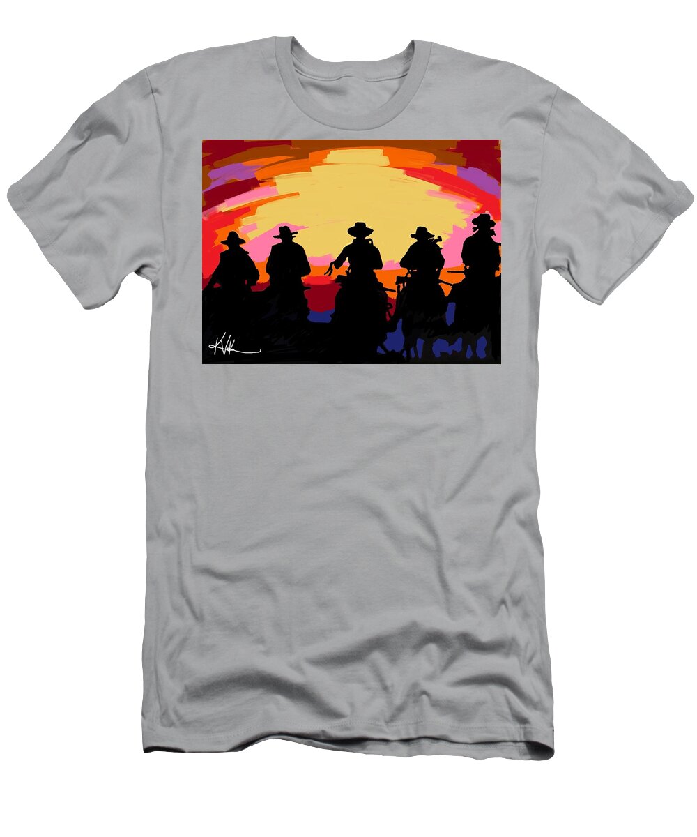 Tombstone T-Shirt featuring the painting Tombstone by Katia Von Kral