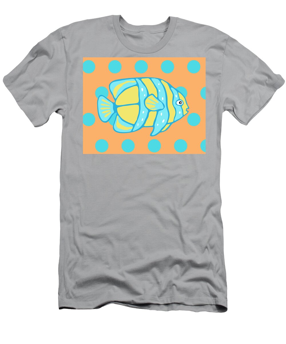 Fish T-Shirt featuring the painting Too Cool For School III by Nikita Coulombe