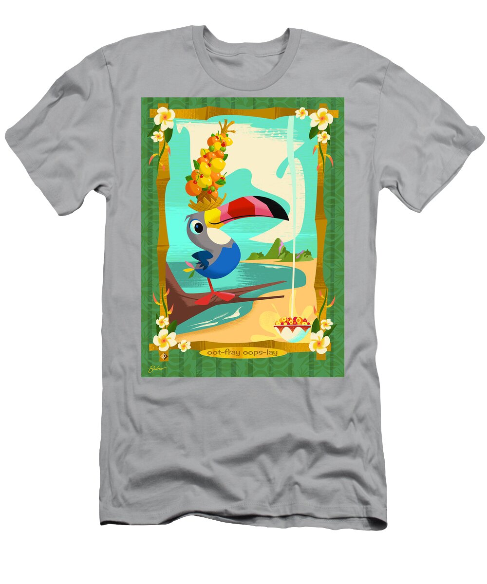 Cereal T-Shirt featuring the digital art Toucan Sam by Alan Bodner