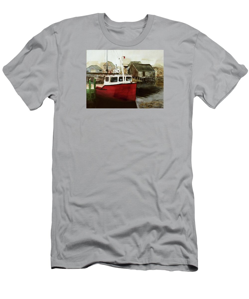 Tranquility Vintage T-Shirt featuring the painting Tranquility - Watercolor Painting by Sher Nasser