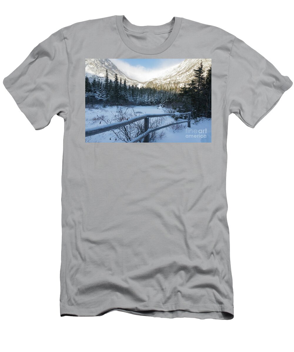 Blowing Snow T-Shirt featuring the photograph Tuckerman Ravine - Mount Washington, White Mountains Winter by Erin Paul Donovan