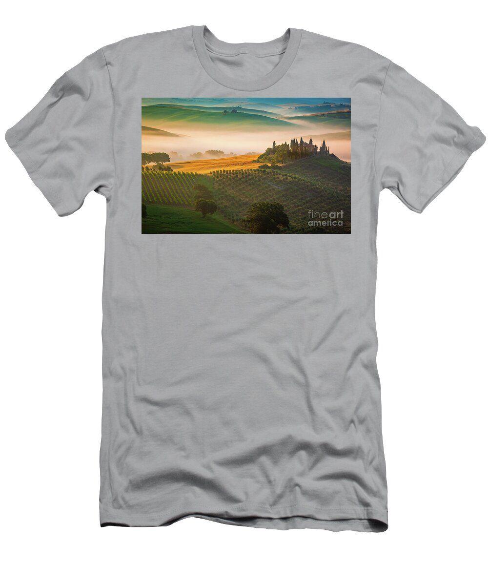 Europe T-Shirt featuring the photograph Tuscan Dawn by Inge Johnsson