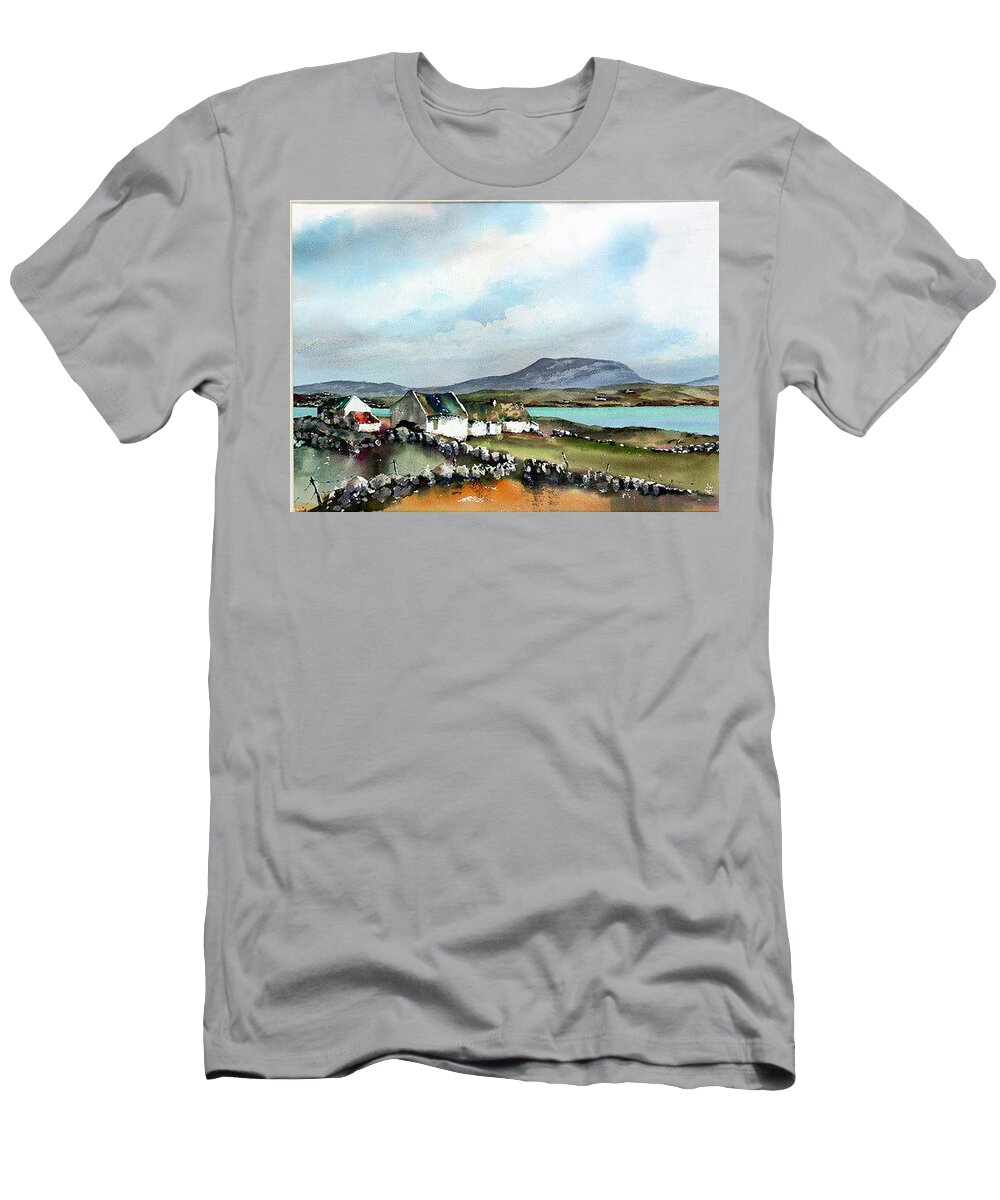  T-Shirt featuring the painting Twice Maybe by Val Byrne