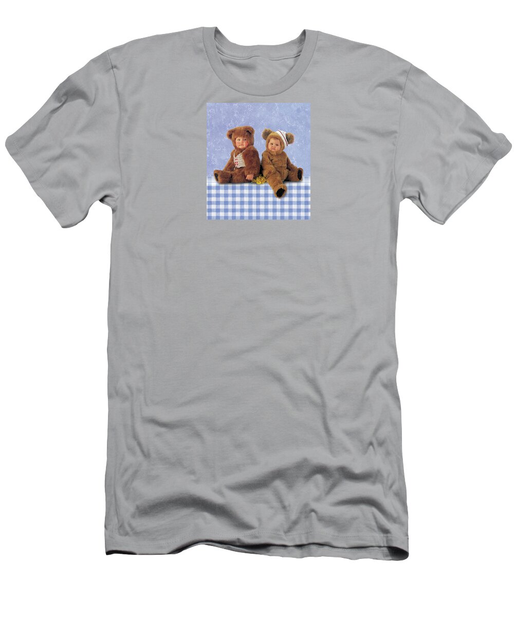  Teddy Bears T-Shirt featuring the photograph Two Teddies by Anne Geddes